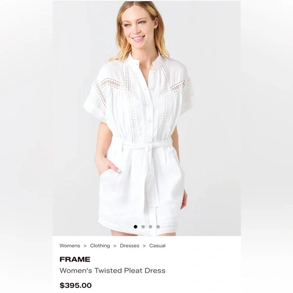 Frame Women’s Twisted Pleat Dress size M - Picture 2 of 10